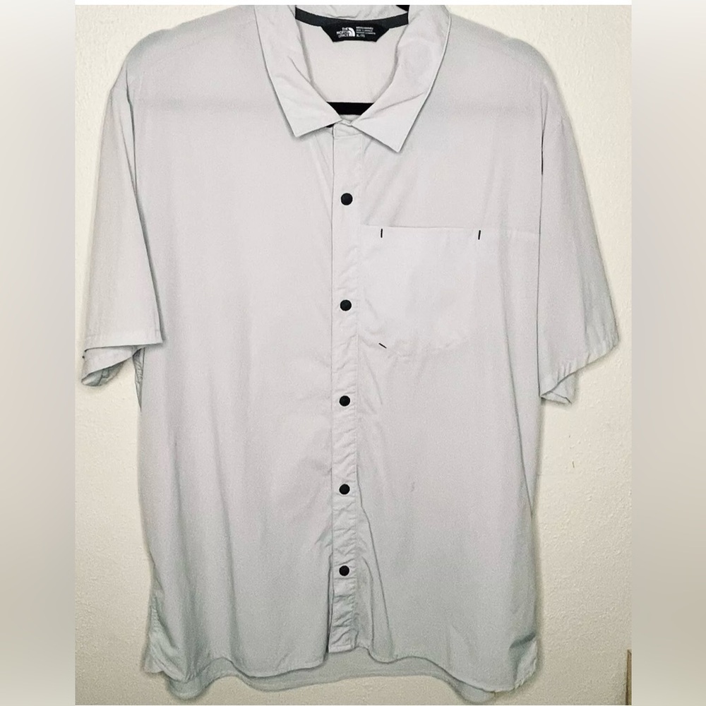 The North Face Men's First Trail UPF Short Sleeve Casual Shirt Tin Grey XL